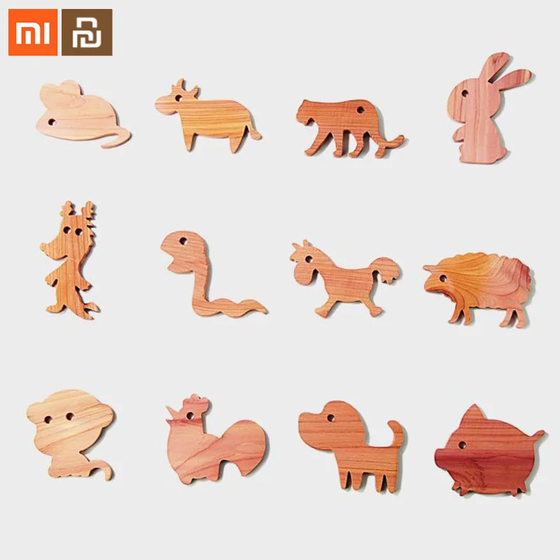 12 шт Xiaomi mijia зодиака Деревянные ювелирные изделия защита от насекомых плесень