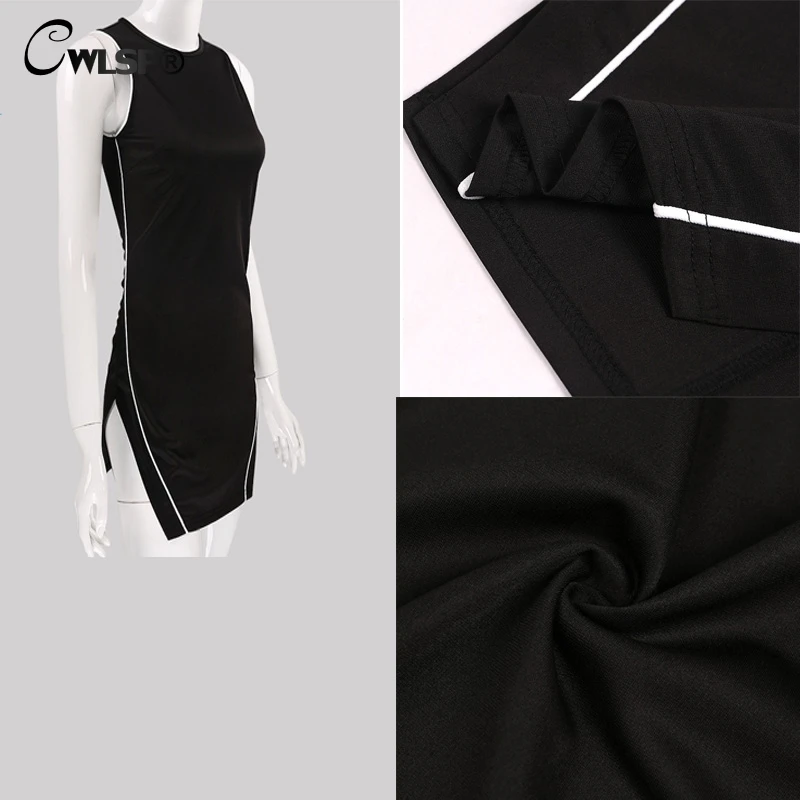 CWLSP сексуальное летнее платье без рукавов мини длина для женщин Оболочка белые