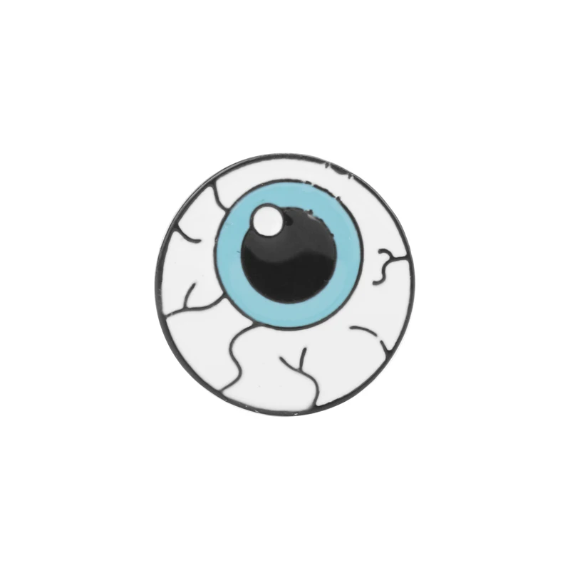 eye Creative Cartoon Jewelry Human organs Heart Eye Brain Tooth brooch pin Women Rose Flower Brooches enamel pin broche - Metal color: eye