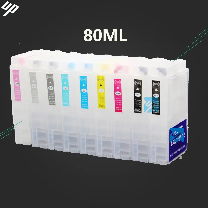 9 шт. для Epson R3000 многоразовые картриджи без чипа/с чипом T1571 высокой емкости 80 мл |