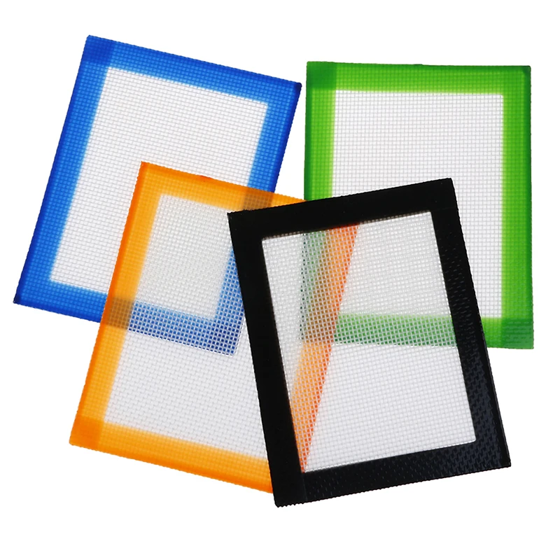 1 PCS Silicone Dab Rectangle Oil Slick Concentrate Pads Mat Non Stick Fiber Glass Silicon Table Deco Random Color | Дом и сад