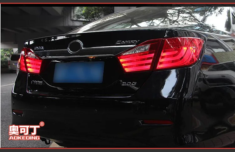 AKD Тюнинг автомобилей задние фонари для Toyota Camry 2012- задние фонари светодиодный DRL ходовые огни Противотуманные фары с ангельскими глазками задняя парковка