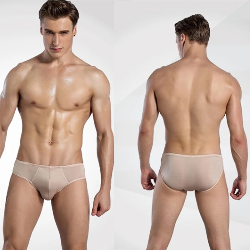 Мужские трусы из 100% чистого шелка u образные антибактериальные удобные
