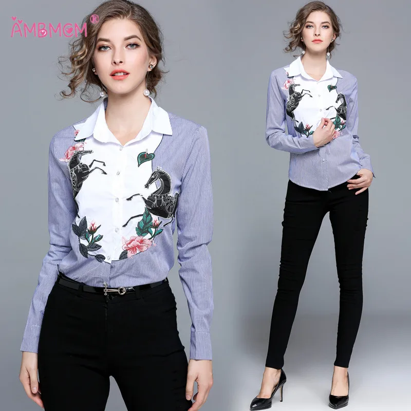 Женская блузка с отложным воротником Повседневная дизайнерская рубашка