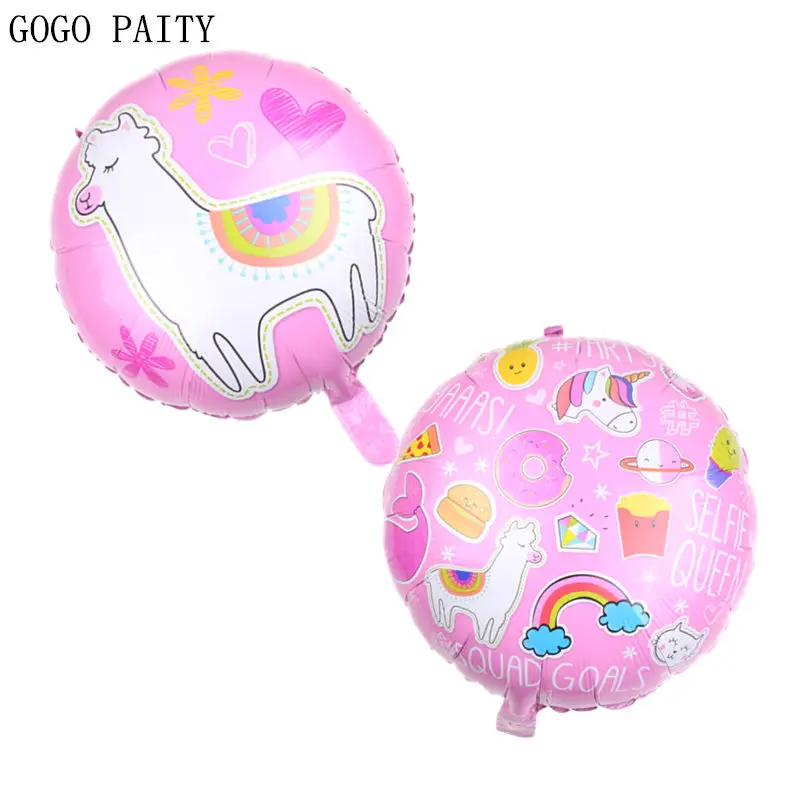 GOGO PAITY Новый 18-дюймовый Круглый Альпака закуски алюминиевый воздушный шар