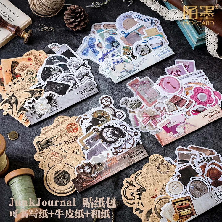Новинка Junk Journal винтажные Декоративные Канцелярские наклейки Скрапбукинг DIY