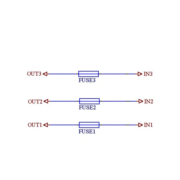 3 канальный Модуль интерфейса предохранителя держатель крепление на Din рейку для