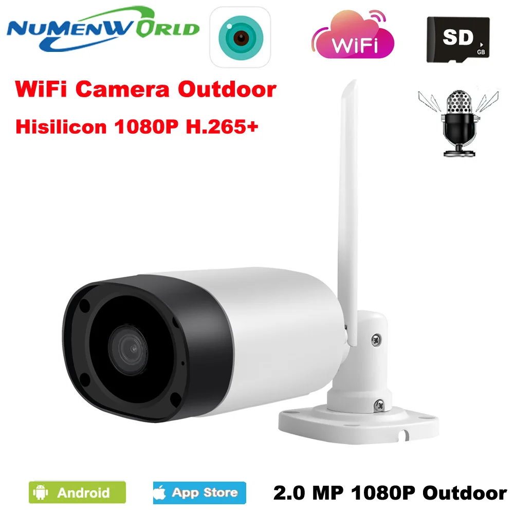 Водонепроницаемая Wi Fi IP камера 1080P HD P2P Сетевая Беспроводная ИК наружная