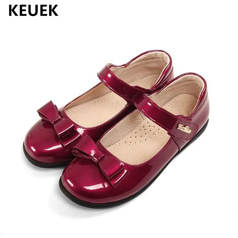 Новинка кожаные туфли для девочек черные детские из натуральной кожи нарядные