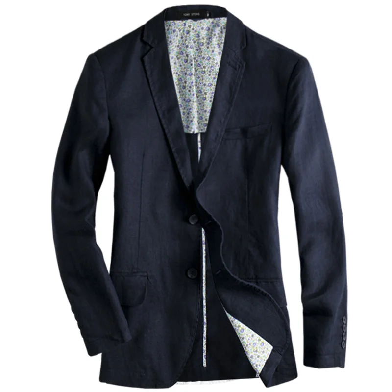 New arrivla fashion men autumn Spring Summer Linen Cotton Suit Men Thin Mens Casual Jacket high quality plus size M L XL 2XL 3XL | Мужская