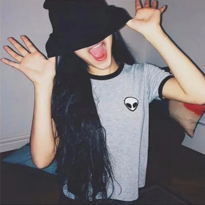 Новинка 2017 повседневная Летняя женская футболка с круглым вырезом и принтом