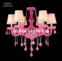 free shipping pink crystal chandelier lustre crystal chandelier 6l8l18l arms optional lustres de cristal chandelier with lamps