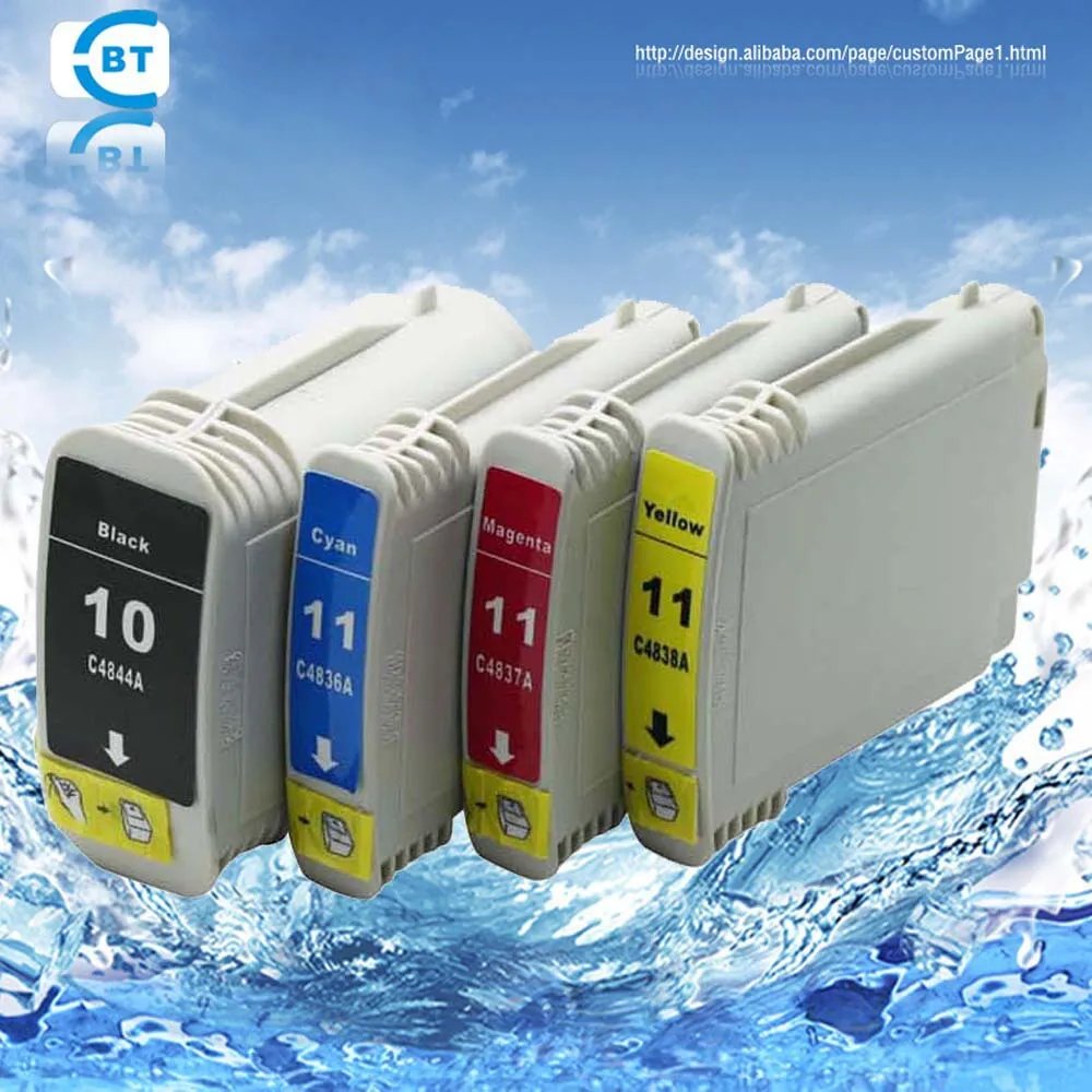 4 шт. совместимый картридж HP10 HP11 C4844A для принтера hp Designjet 100/100 plus/110 plus|ink cartridge|ink