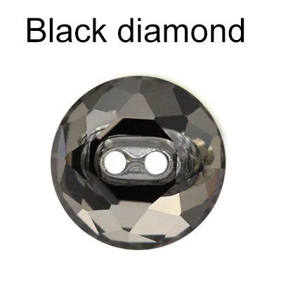 Black Diamond 45 шт. 12 мм K9 стекло тип круглые стразы кристалл пуговицы ткань украшения/одежда швейная Пряжка аксессуар - Цвет: Black Diamond