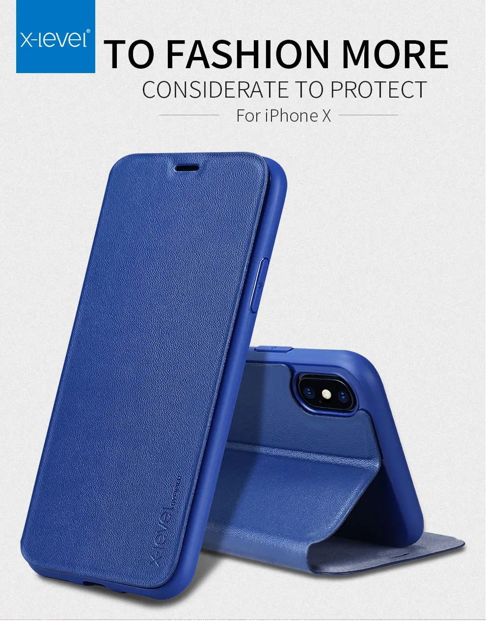 Ультратонкий кожаный флип-чехол X-Level для iPhone 12 Pro mini 8 7 Plus xs max XR 11 защитный чехол с