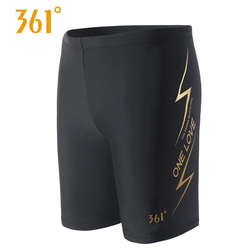 SLY194085-black 361 мужские профессиональные спортивные плавки для плавания, быстросохнущие шорты для плавания в бассейне, эластичные спортивные плавки, устойчивые к хлору - Цвет: SLY194085-black