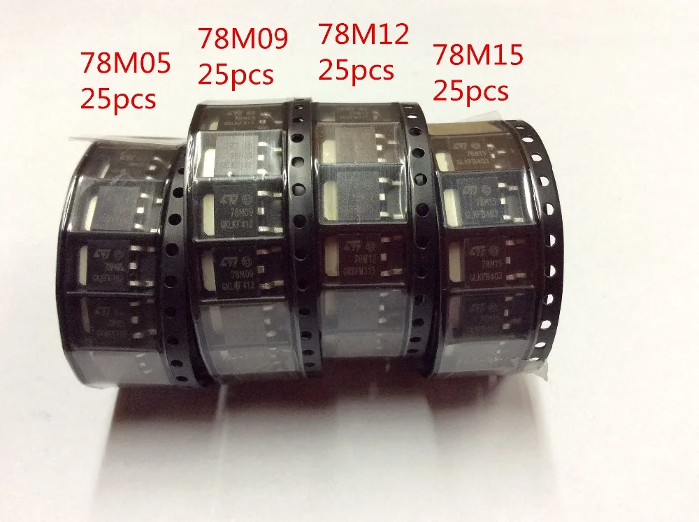 100 шт./лот Трехконтактный регулятор напряжения IC 78M05 78M09 78M12 78M15 SOT-252 - купить по