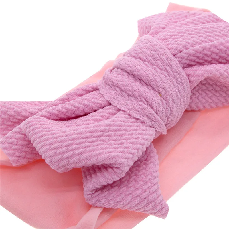 Детские однотонные аксессуары для волос с бантом повязка маленьких девочек на