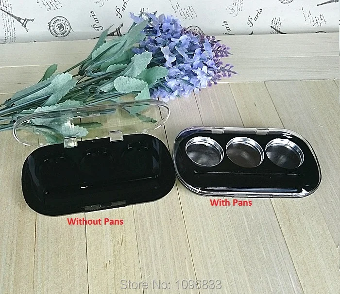 3 палитры пудры контейнер для теней век пустой косметический румяна компактный