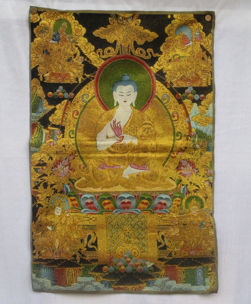 Коллекционные традиционные Тибетский буддизм в Непале Thangka большой размер