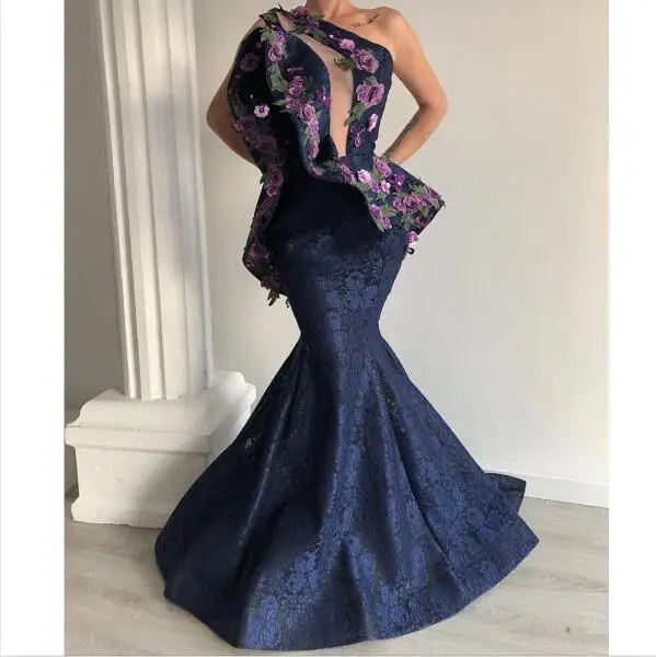 

SuperKimJo одно плечо Черные вечерние платья Длинные Embrodiery аппликация кружева элегантное вечернее платье торжественное платье 2020
