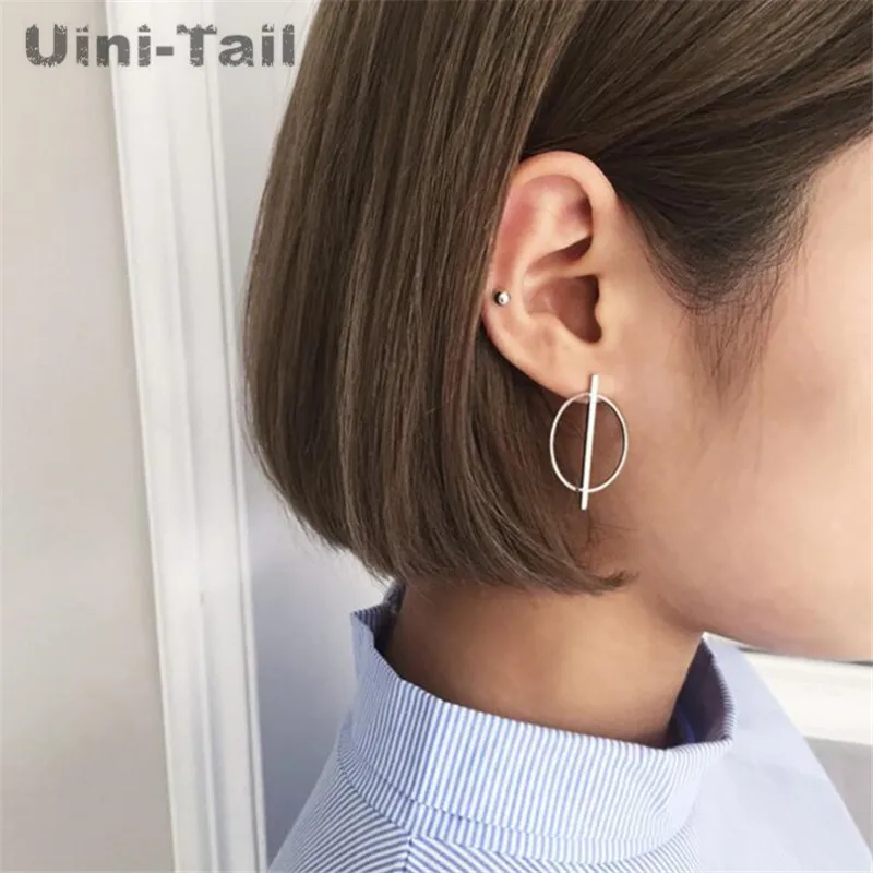 Uini-Tail хит продаж новые серьги из стерлингового серебра 925 пробы с вертикальным
