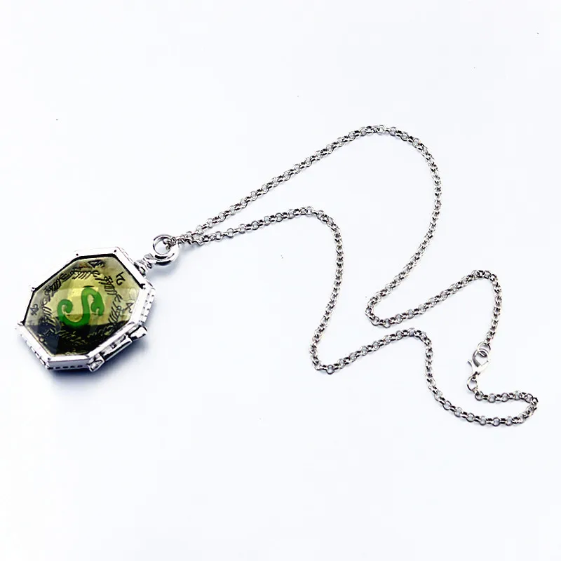 10 шт./лот hp Slytherin Ожерелье «крестраж» для женщин и мужчин Slytherin медальон стекло ожерелье s Подвески ювелирных изделий
