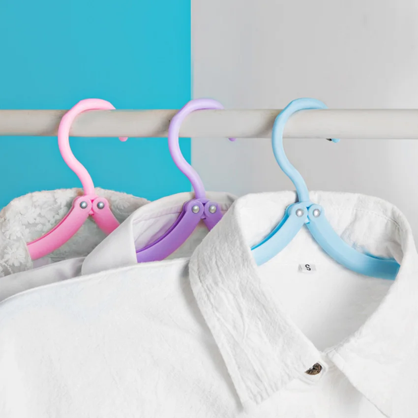 Pieces Travel Portable Folding Hanger Multifunction Magic Stretch Clothes Plastic Hangers Artifact Suit | Дом и сад