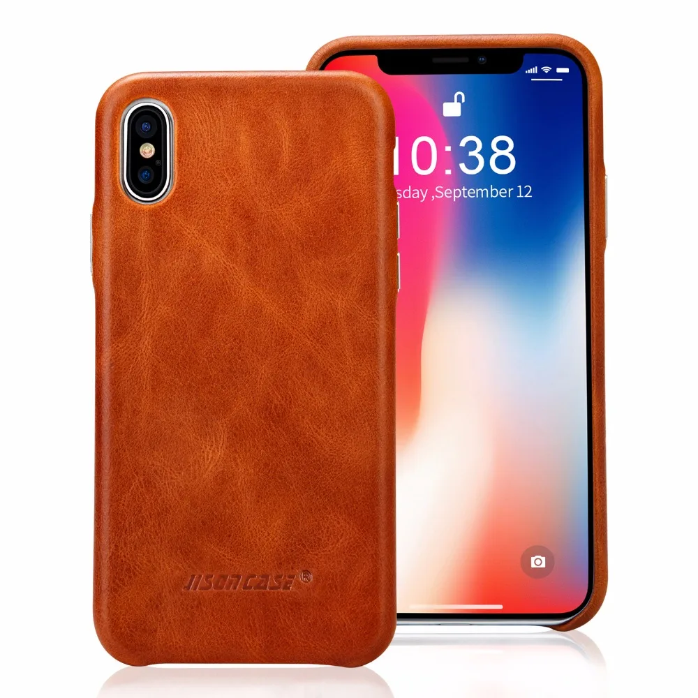 Jisoncase, кожаный чехол для телефона, для iPhone XS, роскошный бренд, чехол для телефона, противоударный, ультра-тонкий, 5,8 дюймов, приталенный Чехол s, новинка