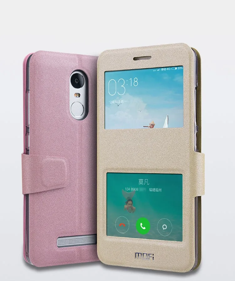 Для Xiaomi Redmi Note 3 Pro Prime Case Флип Оригинал Mofi PU Кожаный Чехол Высокое Качество С Окном