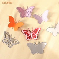 duofen metal cutting dies 010089 3pcs large butterflies cutout lace hollow embossing stencil diy scrapbook paper album 2018 new