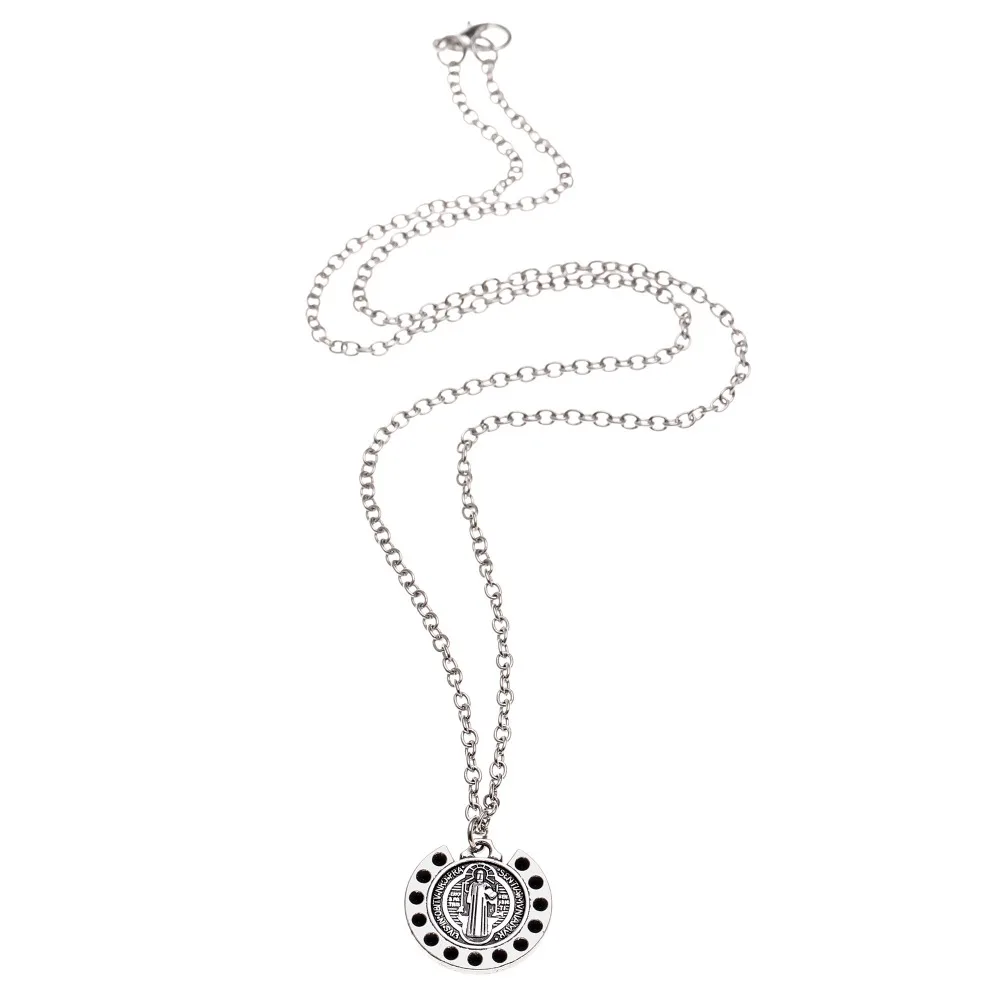 Vintage Silver Charm Love Dream Hope Trust Words Circle Pendant Necklace Best Friends Jewelry Gifts | Украшения и аксессуары