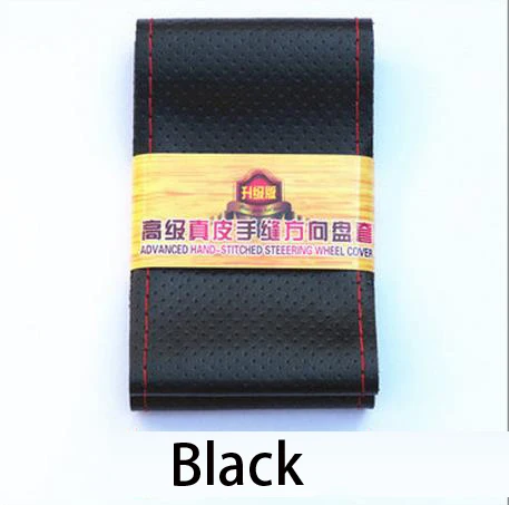 50cm black CHIZIYO, большой размер 42, 45, 47, 50 см, мягкая, противоскользящая, натуральная кожа, авто покрытие рулевого колеса для грузовиков, автобусов, легковых автомобилей - Название цвета: 50cm black