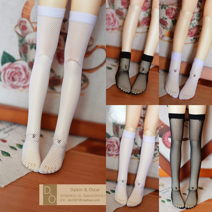 Аксессуары для куклы bjd, кукольный носок для 1/3, 1/4, 1/6, 1/8, 1/12, 12 дюймов, кукольный полосатый носок, шелковые чулки Lei