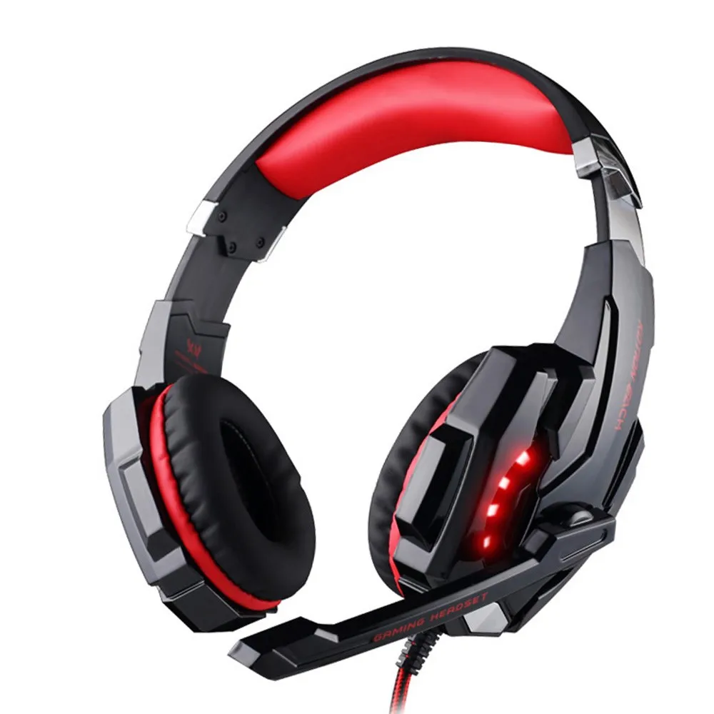 G9000 red KOTION каждый Игровые наушники гарнитура глубокий бас стерео проводные геймерские наушники микрофон с подсветкой для PS4 телефона ПК ноутбука - Цвет: G9000 red