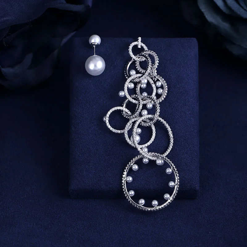 Лучшие жемчужные женские серьги из циркония трендовые серьги-капельки в