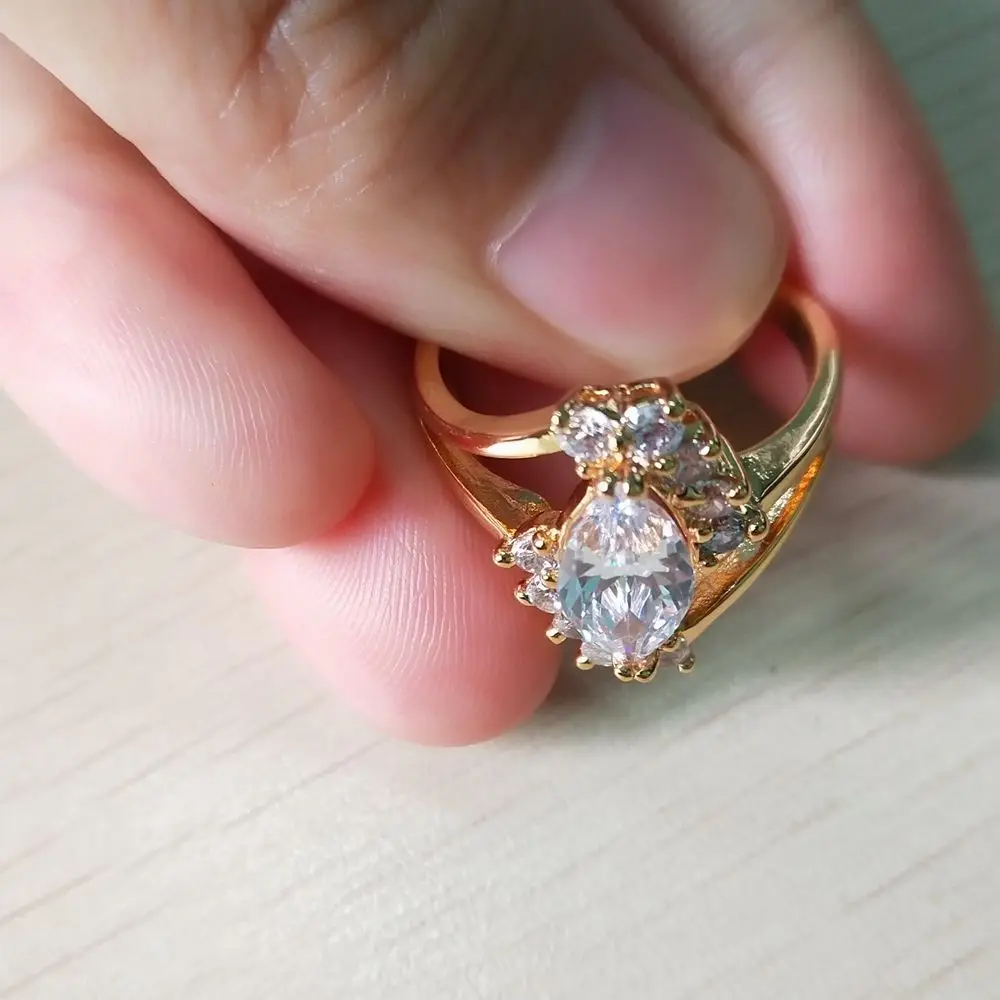 Лидер продаж обручальные кольца золотого цвета для женщин модное элегантное