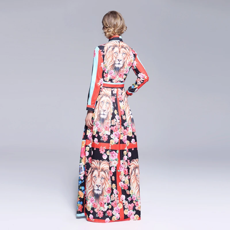Подиумные макси платья 2019 женское высококачественное винтажное длинное