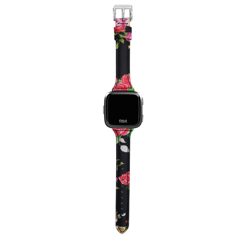 KINGBEIKE 5 цветов из натуральной кожи Ремешки для наручных часов Fitbit Versa Смарт-часы