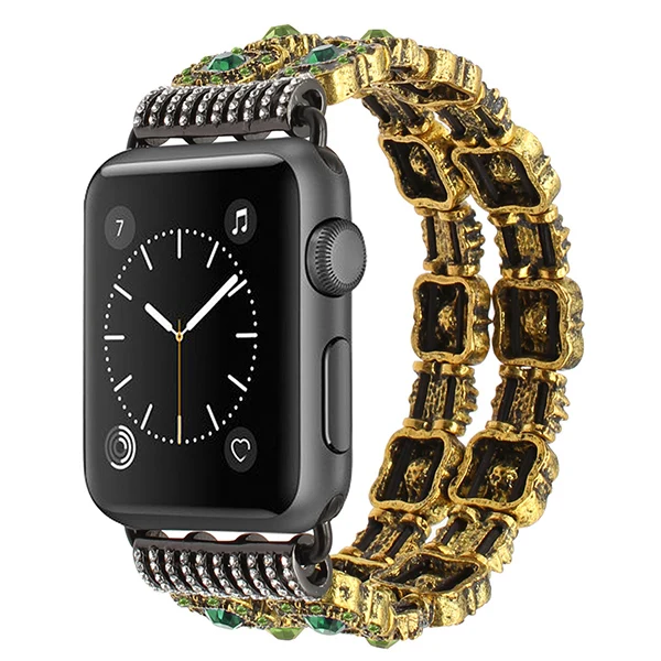 Изделия ремешок+ Адаптеры для сим-карт для iwatch Apple Watch 38 мм 42 мм серии 1 2 3 Для женщин Агат браслет из бисера сталь Группы ремешок