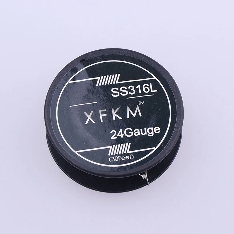 XFKM 10 м/рулон SS316L 24 26 28 30 32 Калибр RDA RBA Ремонтопригодный распылитель нагревательные провода электронная сигарета из нержавеющей стали нагревательные провода