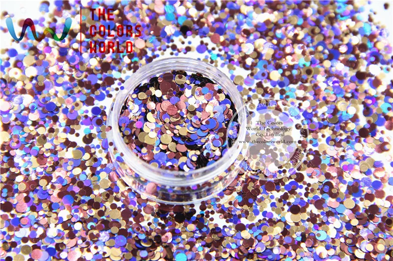 RAM321 249 смешивание цветов точечные фигуры круглые Блестки для дизайна ногтей гель