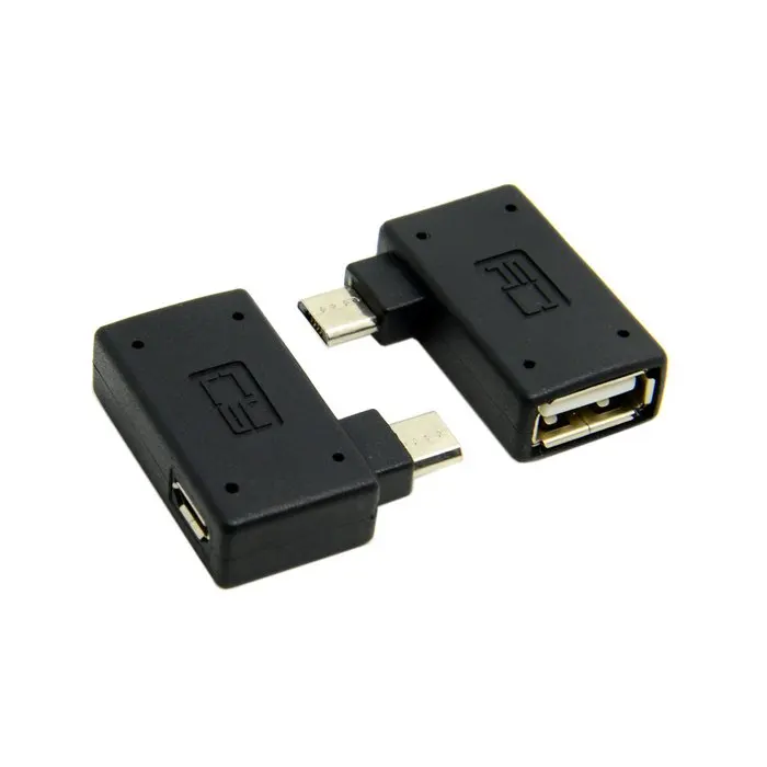 90 градусов Угловой Micro USB 2 0 хост адаптер OTG с питания для планшета|angled micro usb|right angle