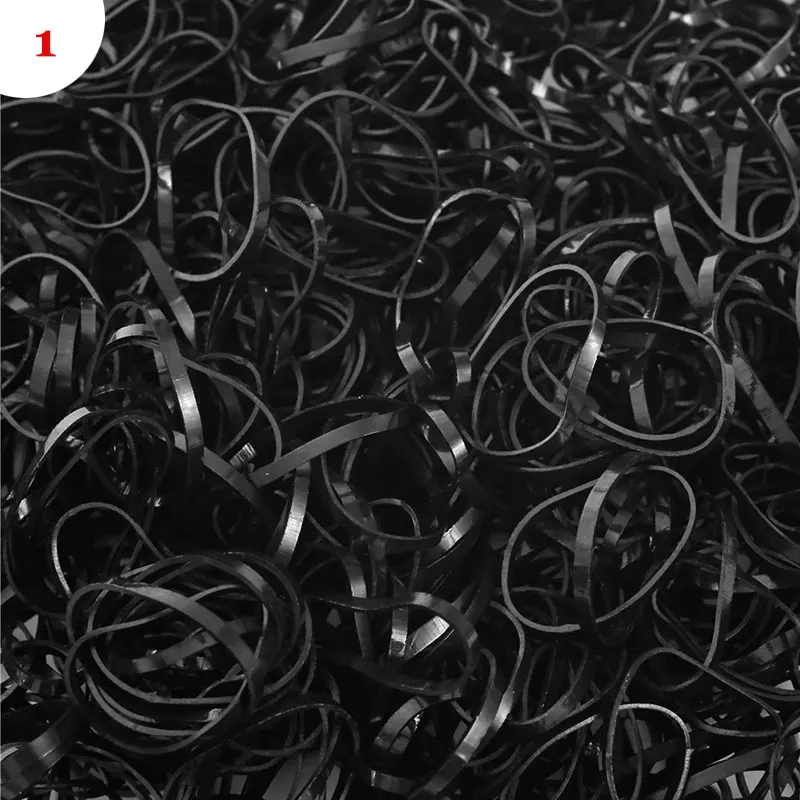 Mixed Color Rubber Bands for Hair Styling Ties Kids Girls Braiding Hairband Food Office Rubber Bands Elastic Stationary Holder