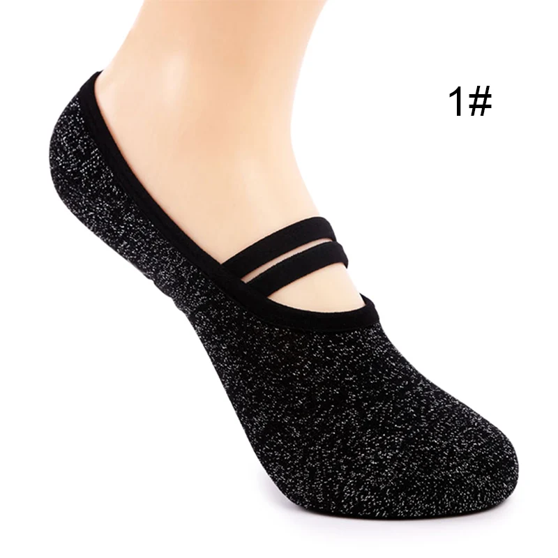 

2pair Women Ballet Socks Non-slip Straps Breathable Thin Yoga Socks for Workout MC889