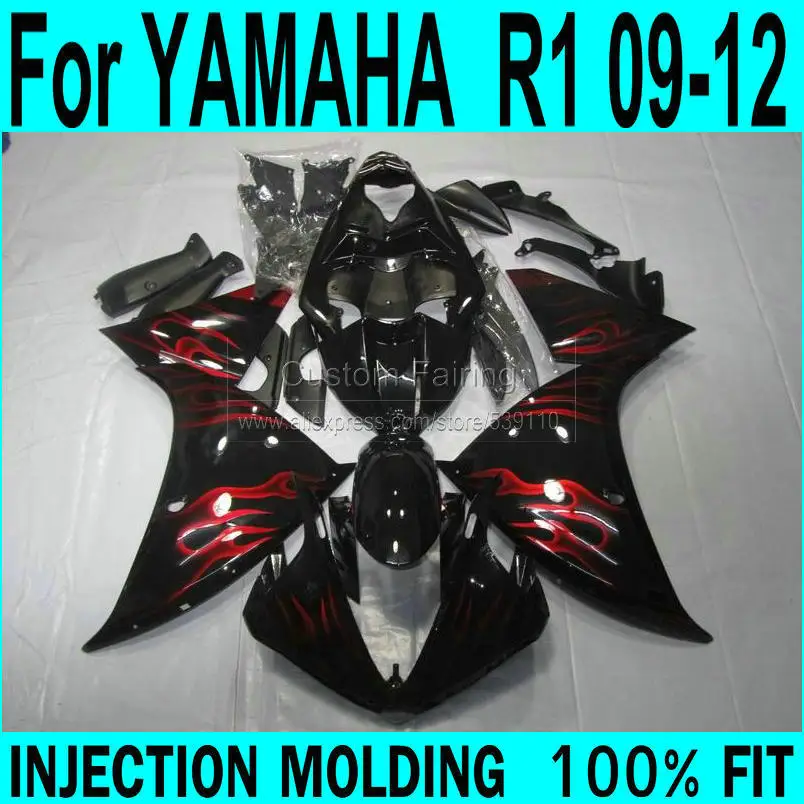 

Red flame kits For YAMAHA R1 09 - 12 Fairings ( glossy ) 2009 Injection Fairing kit ll50