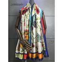 2019 fashion women 100 pure silk scarf bandana female luxury brand printed floral lemon soft shawls scaves beach cover ups