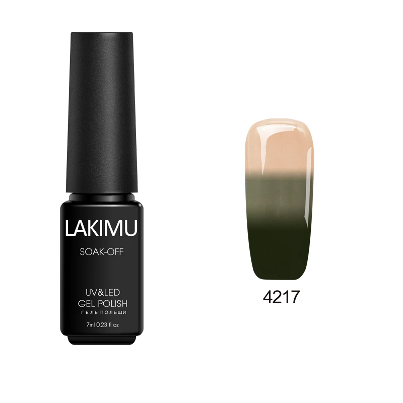 Lakimu Гель-лак для ногтей с тепловым холодом, меняющим цвет, профессиональный стойкий лак для ногтей, впитывающий УФ-цвет, стильный - Цвет: 4217