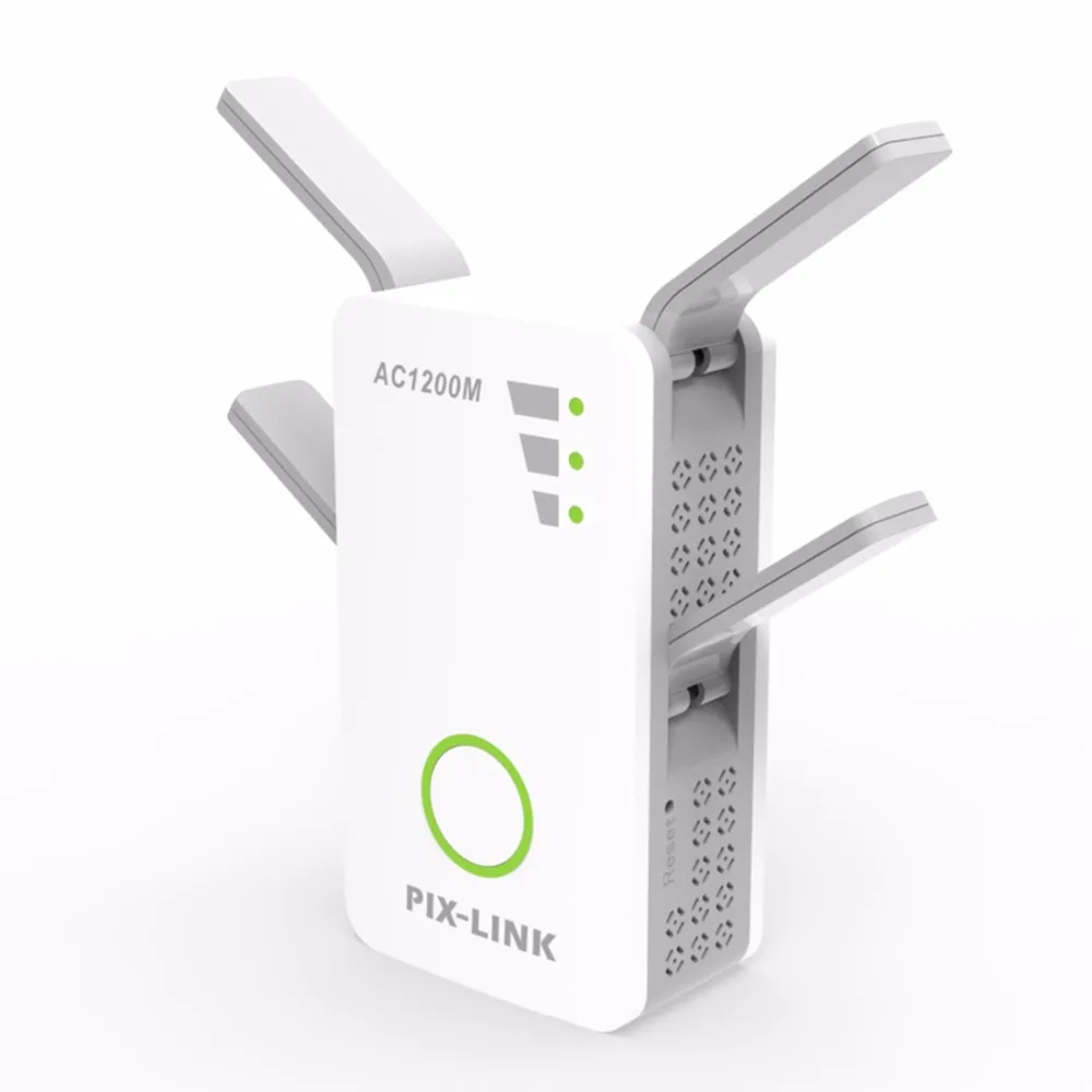 Маршрутизатор PIXLINK 1200 Мбит/с, Wi-Fi, расширитель сигнала, усилитель, беспроводной повторитель, двухдиапазонный 2,4/5 ГГц, Wi-Fi диапазон, подключаемый в домашних условиях