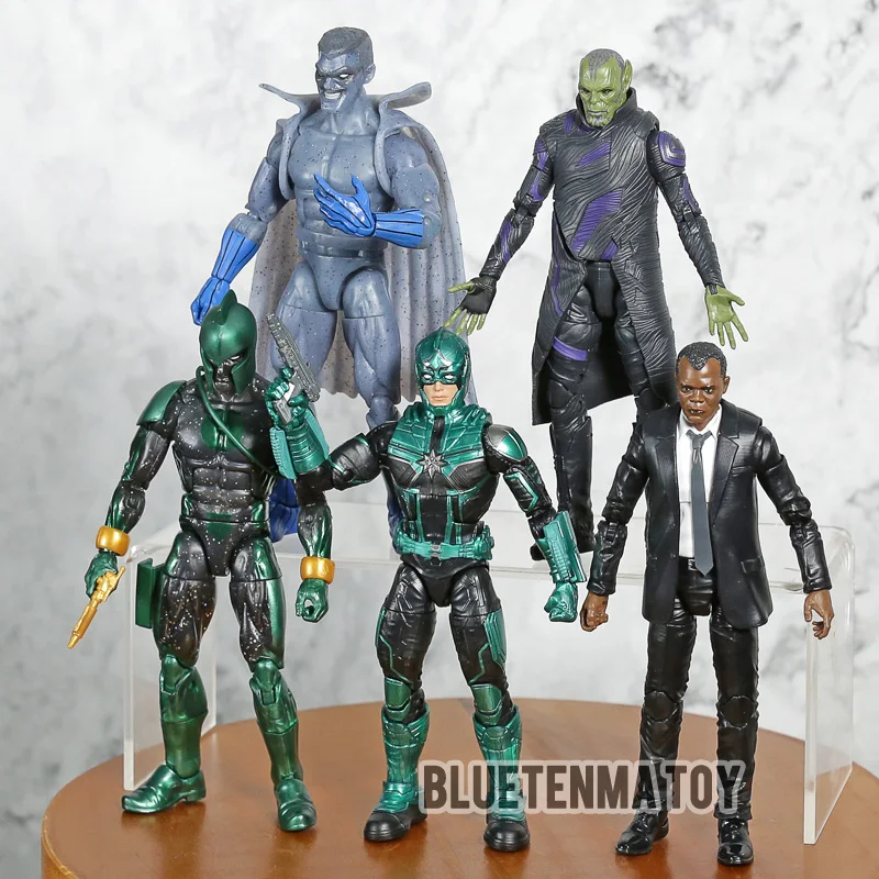 Marvel Подлинная капитан Skrulls Ник Фьюри Starforce ПВХ Действие фигурная Смола Коллекция Модель игрушки подарки 5 шт./компл